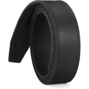 imageCHAOREN Ratchet Belt Replacement Strap 1 38 Leather Belt Strap for 40MM Slide Click BuckleTop Grain Leather Black