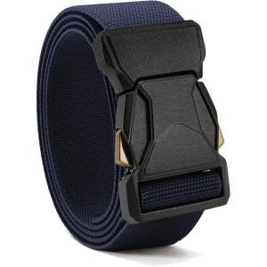 imageCHAOREN Tactical Belt Men  15 Stretch Belt for Work  Quick Release for Military Casual Jeans EDC HikingNavy