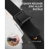 imageCHAOREN Tactical Belt Men  15 Stretch Work Belt with Quick Release Zinc Alloy Buckle for Military Casual Jeans HikingFrosted Matte  Black