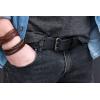 imageCHAOREN Work Belts for Men Heavy Duty  15 Full Grain Leather Belt Casual  Fully Adjustable Double ProngCasual Blacksilver