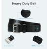imageCHAOREN Work Belts for Men Heavy Duty  15 Full Grain Leather Belt Casual  Fully Adjustable Double ProngCasual Blacksilver