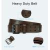 imageCHAOREN Work Belts for Men Heavy Duty  15 Full Grain Leather Belt Casual  Fully Adjustable Double ProngCasual Brown