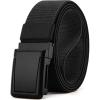 imageCHAOREN Tactical Belt Men  15 Stretch Work Belt with Quick Release Zinc Alloy Buckle for Military Casual Jeans HikingFrosted Matte  Black