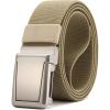 imageCHAOREN Tactical Belt Men  15 Stretch Work Belt with Quick Release Zinc Alloy Buckle for Military Casual Jeans HikingKhaki