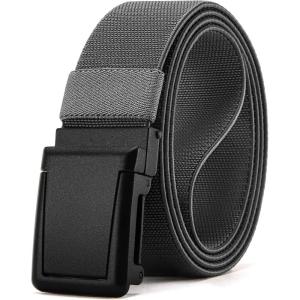 imageCHAOREN Tactical Belt Men  15 Stretch Work Belt with Quick Release Zinc Alloy Buckle for Military Casual Jeans HikingFrosted Matte  Grey