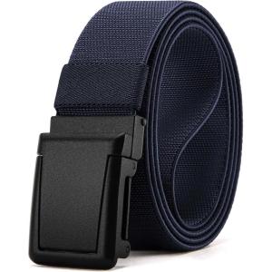 imageCHAOREN Tactical Belt Men  15 Stretch Work Belt with Quick Release Zinc Alloy Buckle for Military Casual Jeans HikingFrosted Matte  Navy