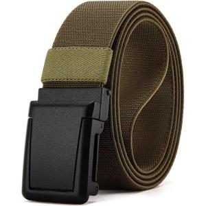 imageCHAOREN Tactical Belt Men  15 Stretch Work Belt with Quick Release Zinc Alloy Buckle for Military Casual Jeans HikingFrosted Matte  Ranger Green