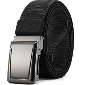 imageCHAOREN Tactical Belt Men  15 Stretch Work Belt with Quick Release Zinc Alloy Buckle for Military Casual Jeans HikingGun  Black