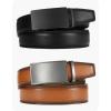 imageCHAOREN Leather Ratchet Belt Men 2 Pack  Customizable Fit Effortless Style 35mmBasic BlackWeaven Tan