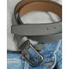 imageCHAOREN Mens Belts Leather  35mm Genuine Leather Belt for Jeans  Men Gift for Casual DressGrey Stitched