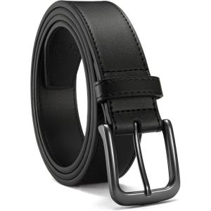 imageCHAOREN Mens Belts Leather  35mm Genuine Leather Belt for Jeans  Men Gift for Casual DressBlack Stitched