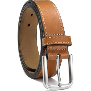 imageCHAOREN Mens Belts Leather  35mm Genuine Leather Belt for Jeans  Men Gift for Casual DressCaramel