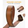 imageCHAOREN Ratchet Belts for Men  15 Mens Belt Genuine Leather for Causual Jeans  Customizable StyleVersatile FitGenuine Leather Brown