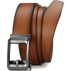 imageCHAOREN Ratchet Belts for Men  15 Mens Belt Genuine Leather for Causual Jeans  Customizable StyleVersatile FitGenuine Leather Brown