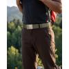 imageCHAOREN Mens Belt  15 Nylon Webbing Belt with Quick Release Buckle  Adjustable Fit for Casual Work amp Military  One SizeGreen