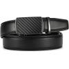 imageCHAOREN Mens Dress Belt  Mens Ratchet Belt Leather for Dress Pant  Micro Adjustable Belts Fit EverywhereCharcoal Depiction  Black