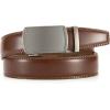 imageCHAOREN Mens Dress Belt  Mens Ratchet Belt Leather for Dress Pant  Micro Adjustable Belts Fit EverywhereSlash Basic  Brown