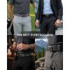 imageCHAOREN Mens Ratchet Belt  15 Stretch Nylon Belts for Casual Work Golf  Adjustable Fit for Everyday ComfortBrushed Black  Black