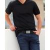 imageCHAOREN Mens Ratchet Belt  15 Stretch Nylon Belts for Casual Work Golf  Adjustable Fit for Everyday ComfortBrushed Grey  Black