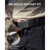 imageCHAOREN Mens Ratchet Belt  15 Stretch Nylon Belts for Casual Work Golf  Adjustable Fit for Everyday ComfortCarbon Fiber  Black