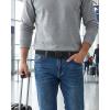 imageCHAOREN Nickel Free Web Belt Men  TSA Approved Non Metal Buckle Nylon Belt Travel with Confidence and Ease 38mmBlack