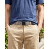 imageCHAOREN Nickel Free Web Belt Men  TSA Approved Non Metal Buckle Nylon Belt Travel with Confidence and Ease 38mmGrey