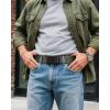 imageCHAOREN Nylon Ratchet Belts for Men  Adjustable Casual Work Belt with Slide Buckle  Trim to FitArmy Green 38mm