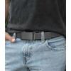 imageCHAOREN Nylon Ratchet Belts for Men  Adjustable Casual Work Belt with Slide Buckle  Trim to FitCarbon Fiber ImperialGrey