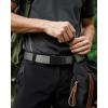 imageCHAOREN Nylon Ratchet Belts for Men  Adjustable Casual Work Belt with Slide Buckle  Trim to FitGrey 38mm