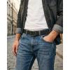 imageCHAOREN Ratchet Belts for Men  15 Mens Belt Genuine Leather for Causual Jeans  Customizable Style Versatile FitFull Grain Black