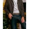 imageCHAOREN Ratchet Belts for Men  15 Mens Belt Genuine Leather for Causual Jeans  Customizable Style Versatile FitFull Grain Brown