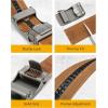 imageCHAOREN Ratchet Belts for Men  15 Mens Belt Genuine Leather for Causual Jeans  Customizable Style Versatile FitGrey