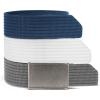 imageCHAOREN Mens Belt  15 Nylon Webbing Belt with Quick Release Buckle  Adjustable Fit for Casual Work amp Military  One SizeNavy  White  Grey