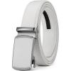 imageCHAOREN Mens Dress Belt  Mens Ratchet Belt Leather for Dress Pant  Micro Adjustable Belts Fit EverywhereWhite