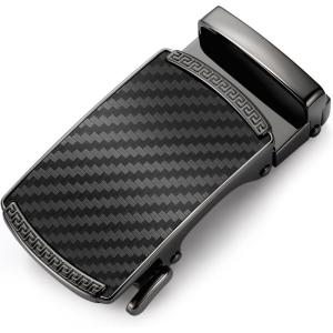 imageCHAOREN 32mm Ratchet Belt Buckle Only for 1 18 Slide Belt Strap  Automatic Click Buckle AdjustableCarbon Fiber