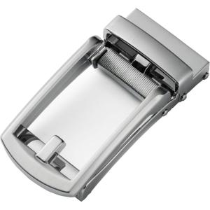 imageCHAOREN 32mm Ratchet Belt Buckle Only for 1 18 Slide Belt Strap  Automatic Click Buckle AdjustableSilver