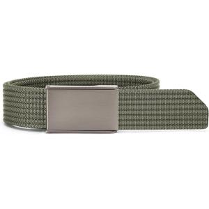 imageCHAOREN Mens Belt  15 Nylon Webbing Belt with Quick Release Buckle  Adjustable Fit for Casual Work amp Military  One SizeGreen