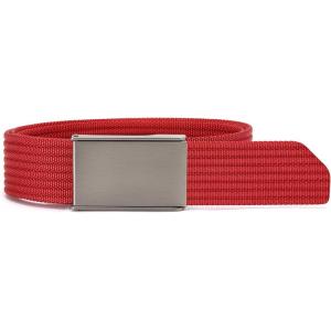 imageCHAOREN Mens Belt  15 Nylon Webbing Belt with Quick Release Buckle  Adjustable Fit for Casual Work amp Military  One SizeRed