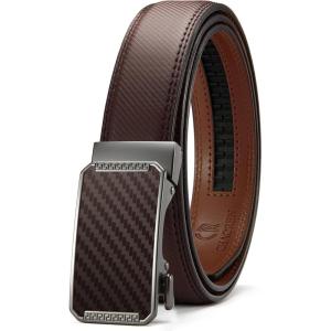 imageCHAOREN Mens Dress Belt  Mens Ratchet Belt Leather for Dress Pant  Micro Adjustable Belts Fit EverywhereBrown