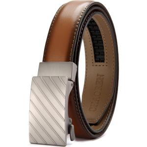 imageCHAOREN Mens Dress Belt  Mens Ratchet Belt Leather for Dress Pant  Micro Adjustable Belts Fit EverywhereTan