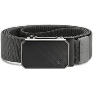 imageCHAOREN Mens Ratchet Belt  15 Stretch Nylon Belts for Casual Work Golf  Adjustable Fit for Everyday ComfortBrushed Black  Grey