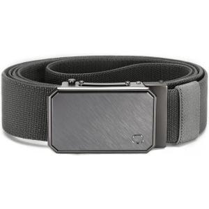 imageCHAOREN Mens Ratchet Belt  15 Stretch Nylon Belts for Casual Work Golf  Adjustable Fit for Everyday ComfortBrushed Grey  Grey