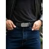 imageCHAOREN Mens Belt Leather Ratchet Belt  Customizable Fit Effortless Style 35mmCarbon Fiber Silver  Full Grain Black