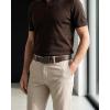 imageCHAOREN Mens Belt Leather Ratchet Belt  Customizable Fit Effortless Style 35mmCurved Carbon Fiber  Brown
