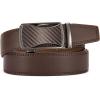 imageCHAOREN Mens Belt Leather Ratchet Belt  Customizable Fit Effortless Style 35mmCurved Carbon Fiber  Brown