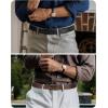 imageCHAOREN Mens Belt Leather Ratchet Belt 2 Pack  Customizable Fit Effortless Style 35mmHollow All BlackGun Brown