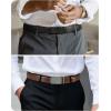 imageCHAOREN Mens Belt Leather Ratchet Belt 2 Pack  Customizable Fit Effortless Style 35mmImperial BlackCharcoal Depiction Cognac