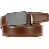 imageCHAOREN Mens Belt Leather Ratchet Belt 2 Pack  Customizable Fit Effortless Style 35mmImperial BlackCharcoal Depiction Cognac