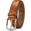 imageCHAOREN Mens Belt Leather  1 38 Dress Belts for Men  Considerate Gift for Work Business Casual JeansSilver  Tan