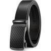 imageCHAOREN Mens Belt Leather Ratchet Belt  Customizable Fit Effortless Style 35mmCarbon Fiber Gun  Black